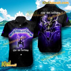 Metallica Ride The Lightning Hawaiian Shirt P2E0CAa