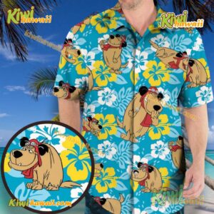 Muttley Wacky Races Hibiscus Hawaiian Shirt g4K703j