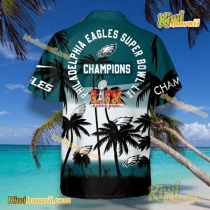 Philadelphia Eagles Champions Super Bowl Lix Tropical Hawaiian Shirt-b 2aWgQsE
