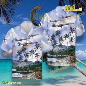 Rockwell B-1B Lancer Of The 34th Bomb Squadron Original Thunderbirds Hawaiian Shirt wVhgR6a