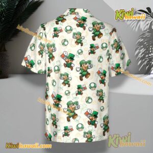 Super Mario Lucky Plumber Patrick's Day Hawaiian Shirt-b QJpwnoV