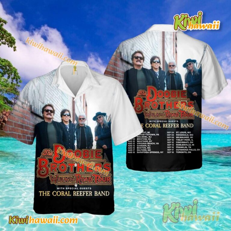 The Doobie Brothers Walk This Road 2025 Tour With Coral Reefer Band Hawaiian Shirt yb4VBW7
