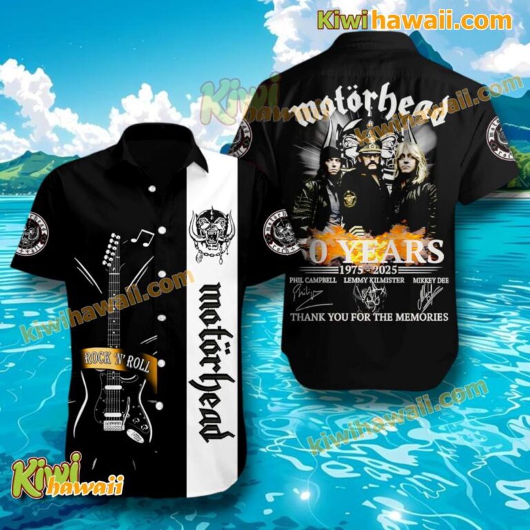 Motorhead 50 Years 1975-2025 Signatures Thank You For The Memories Hawaiian Shirt poIEl6f