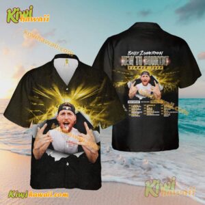 Bailey Zimmerman Summer 2025 New To Country Tour Hawaiian Shirt OlYQ3Lj