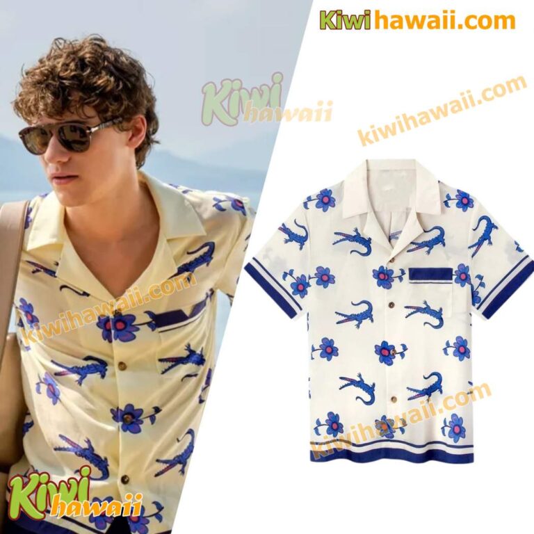 The White Lotus Season 3 Lochlan Ratliff Crocodiles Hawaiian Shirt CNafc6J