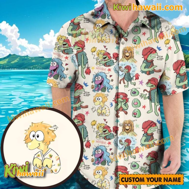 Cute Fraggle Doodles Hawaiian Shirt jduVgck