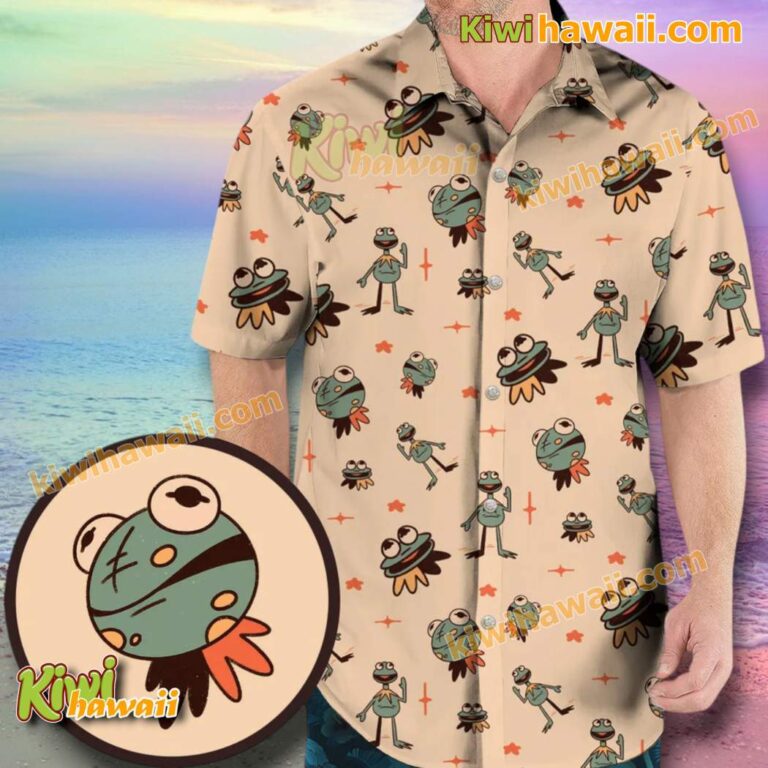 Kermit The Frog Doodles Hawaiian Shirt my4jMbW