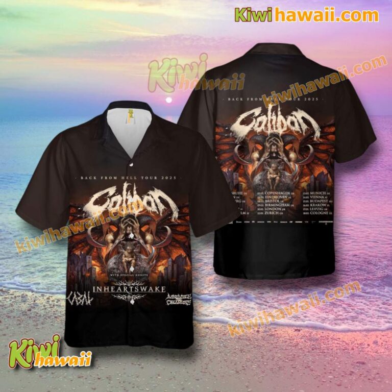 Caliban Back From Hell Tour 2025 Hawaiian Shirt sp3q6nQ