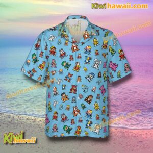 Breakfast Cereal Mascots 8-bit Pixel Hawaiian Shirt-a jdm8yVf