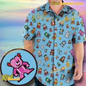 Breakfast Cereal Mascots 8-bit Pixel Hawaiian Shirt 8Xusj5D