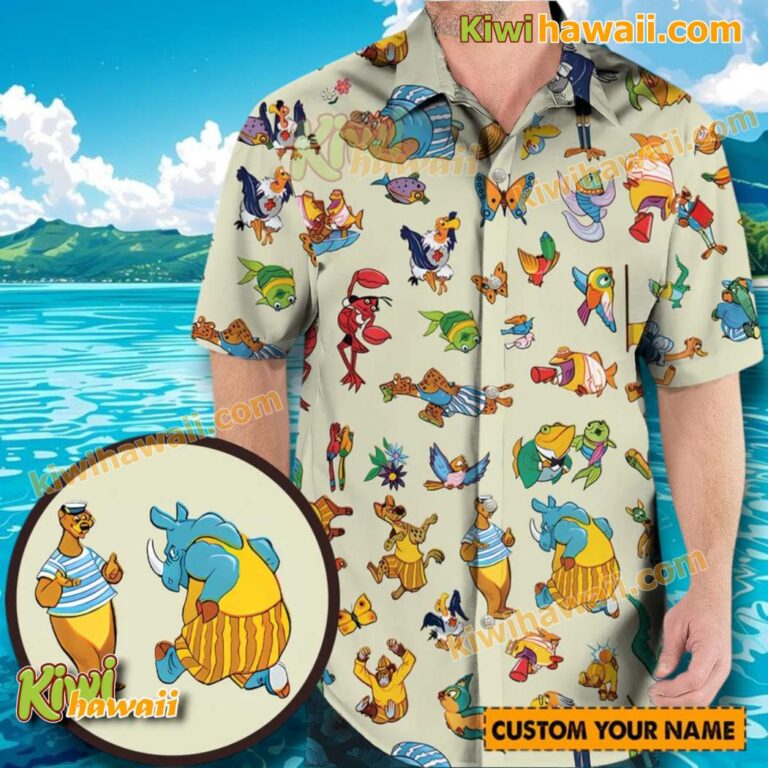 True Blues And Dirty Yellows Bedknobs And Broomsticks Hawaiian Shirt GQxbcH8