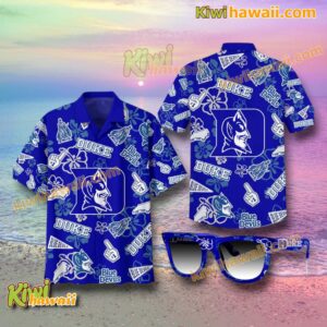 Duke Blue Devils Hibiscus Hawaiian Shirt 0wpxPr1