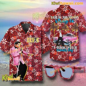 Elvis Presley Your Memory Stray To A Brighter Summer Day Hawaiian Shirt TL7DsXE