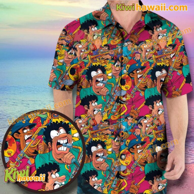 Fat Albert Saxophone Animated Spin-offs Hawaiian Shirt ZAJxsb5