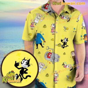 Felix The Cat Characters Hawaiian Shirt ewtQjUl