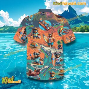 Grateful Dead Bear Surfing Hawaiian Shirt-a YufCg2D