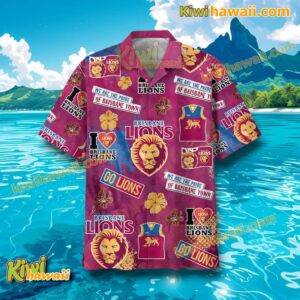 I Love Brisbane Lions Hawaiian Shirt-a koH1pTv