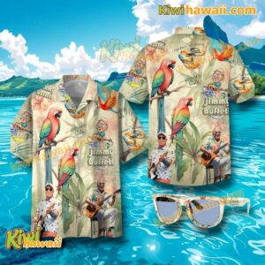Jimmy Buffett Somewhere On A Beach Hawaiian Shirt NSeRZc1