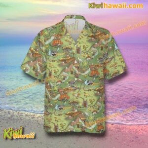Jurassic Park Isla Nublar Map Hawaiian Shirt-a df2U9I0