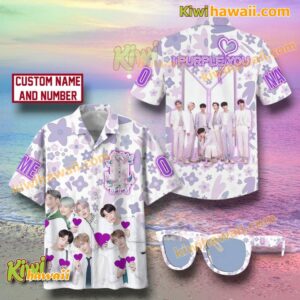 BTS I Purple You Personalized Hawaiian Shirt m3ezAqK