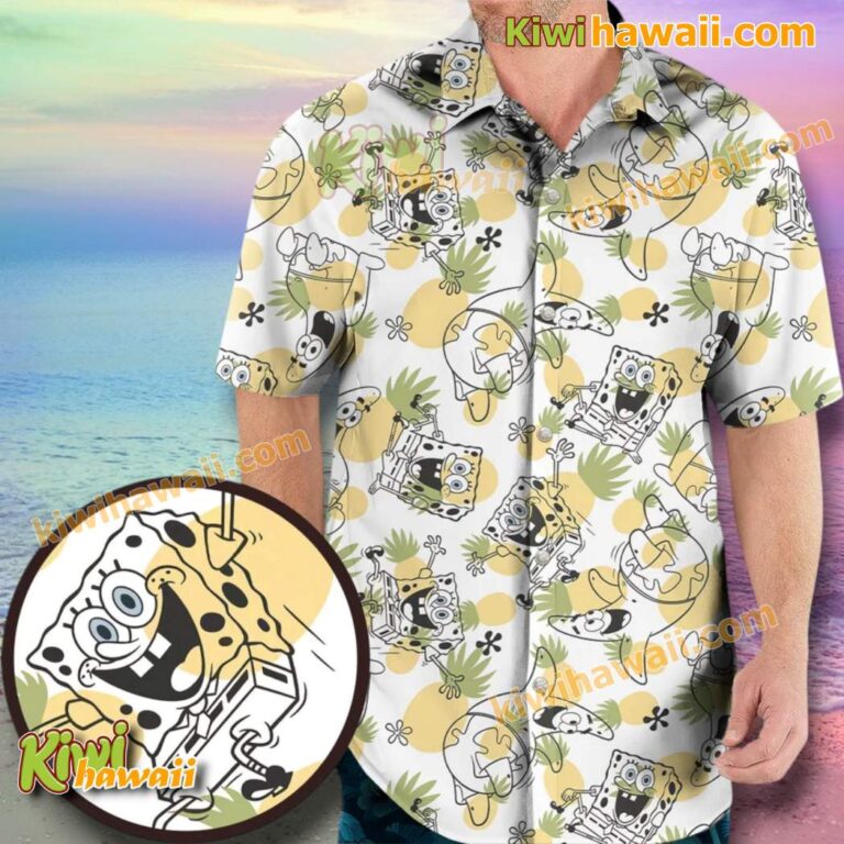 Pineapples Spongebob Squarepants Hawaiian Shirt a9bZ3Ih