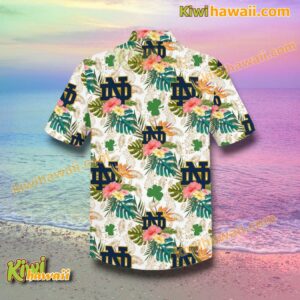 Notre Dame Fighting Irish Logo Floral Hawaiian Shirt-b 714wCWt