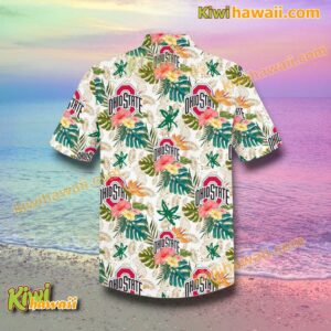 Ohio State Buckeyes Logo Floral Hawaiian Shirt-b mkCGRZe