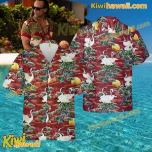 Rick Hatchett The White Lotus Lost Boy Crane Bird Hawaiian Shirt RhkyZLU