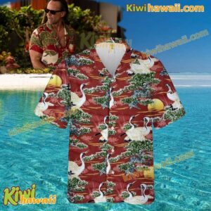 Rick Hatchett The White Lotus Lost Boy Crane Bird Hawaiian Shirt-a WXAb23C