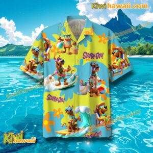 Scooby-doo Surfing Hawaiian Shirt-a DRJIgu3