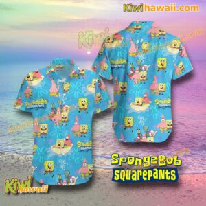 Spongebob Squarepants And Patrick Star Beach Hawaiian Shirt 8LMThIW