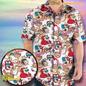 The Ren And Stimpy Show Hawaiian Shirt 1XA3sMr