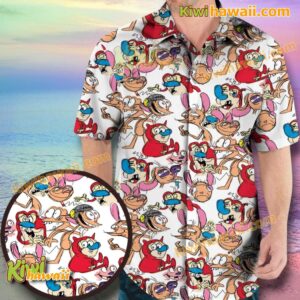 The Ren & Stimpy Show Hawaiian Shirt J9FbT72