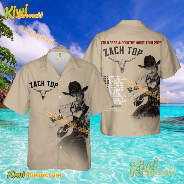 Zach Top Cold Beer And Country Music Tour 2025 Hawaiian Shirt 3SNdYRe