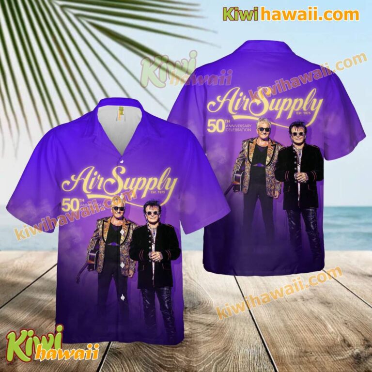 Air Supply 50th Anniversary Celebration Hawaiian Shirt fyjlSXL