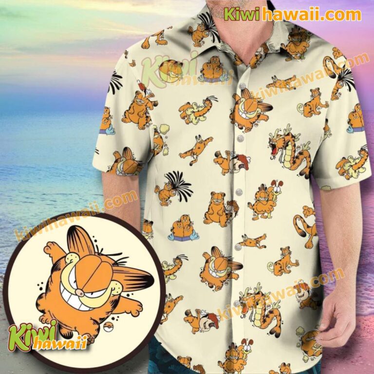 Mashup Garfield As Pokemon Hawaiian Shirt X5weKm3