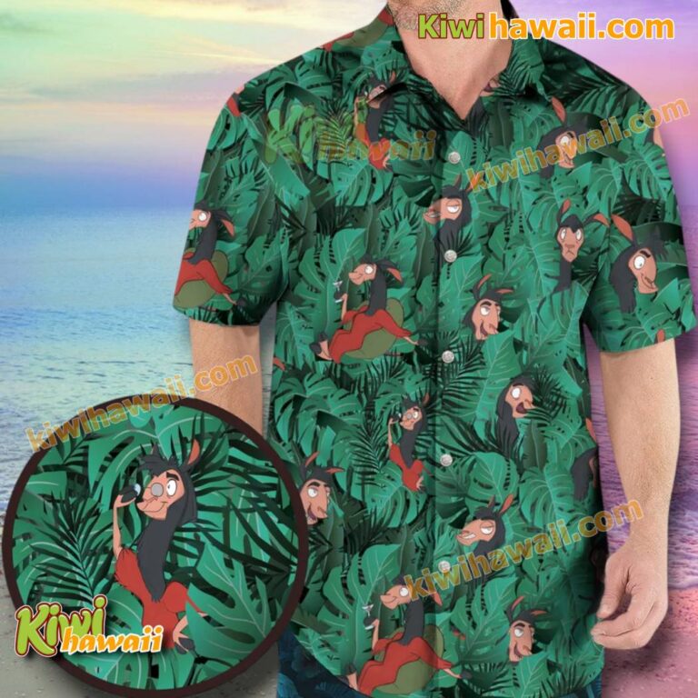 Kuzco The Emperor's New Groove Tropical Leaves Hawaiian Shirt bs9yFXJ