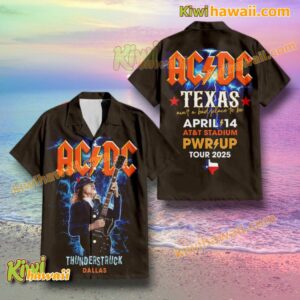 ACDC Dallas Thunderstruck Pwr Up Tour 2025 Hawaiian Shirt ZQXhTiD