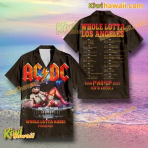 ACDC Pwr Up Tour 2025 Whole Lotta Rosie Hawaiian Shirt CWqeNsr