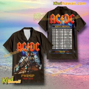 ACDC Train North America Tour Pwr Up 2025 Hawaiian Shirt rqE2495