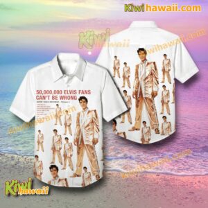 Elvis Presley 50,000,000 Elvis Fans Can't Be Wrong Hawaiian Shirt 4PZshgz