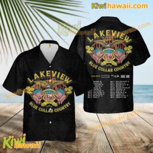 Lakeview Blue Collar Country Tour 2025 Hawaiian Shirt wFYa1Zb