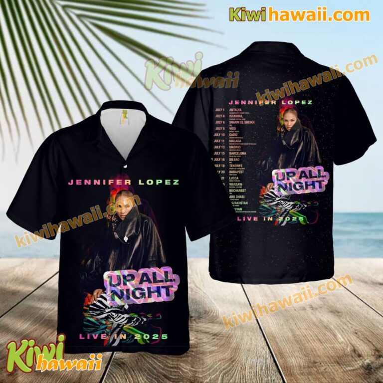 Jennifer Lopez Up All Night Live In 2025 Tour Hawaiian Shirt N30UC8i