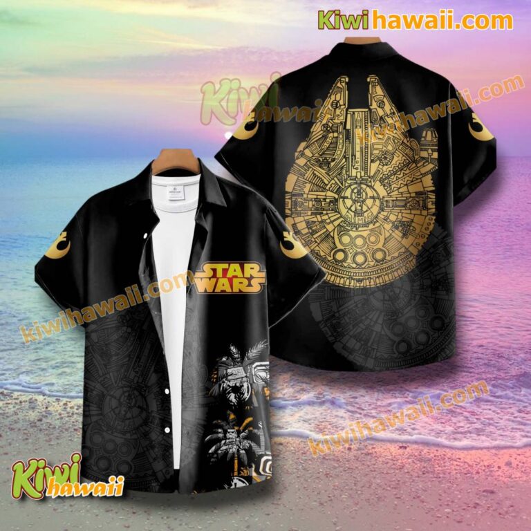 Star Wars Millennium Falcon Palm Tree Hawaiian Shirt EvzLXMl