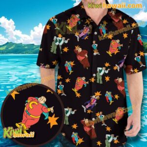 The Three Stooges Cartoon Hawaiian Shirt PGZhsni