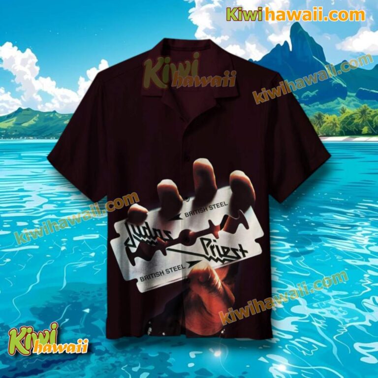 Judas Priest British Steel Unisex Hawaiian Shirt aYbk1es