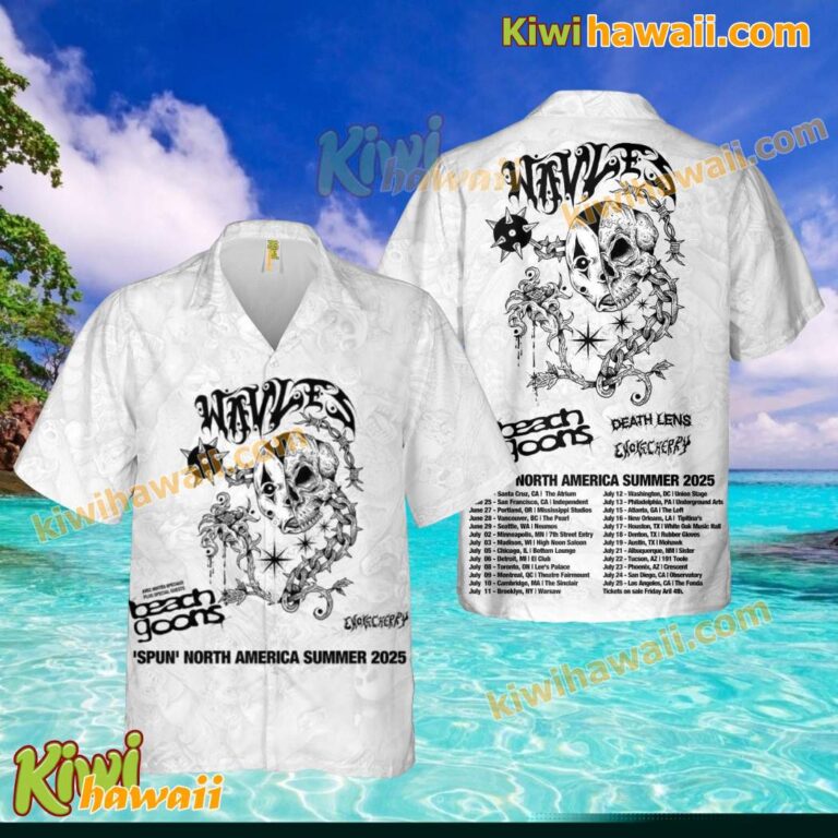 Wavves 'Spun' North America Summer 2025 Tour Hawaiian Shirt vdH3bfl