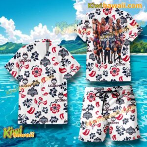 Uconn Huskies 2025 National Champions Hawaiian Set RJ4pnf2