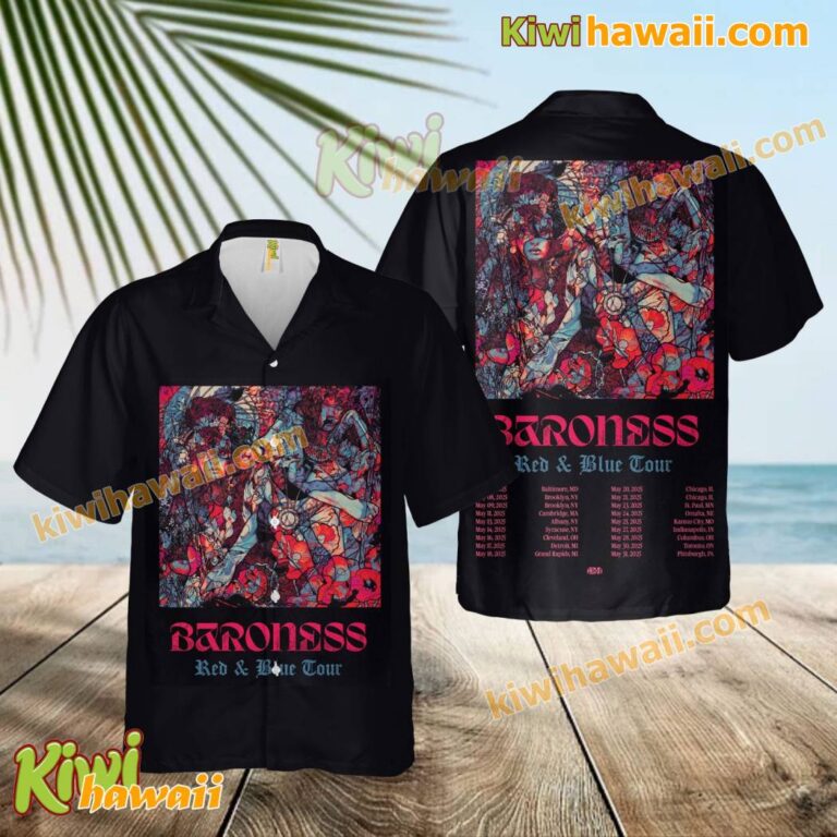 Baroness Red And Blue Tour 2025 Hawaiian Shirt EfGhYor