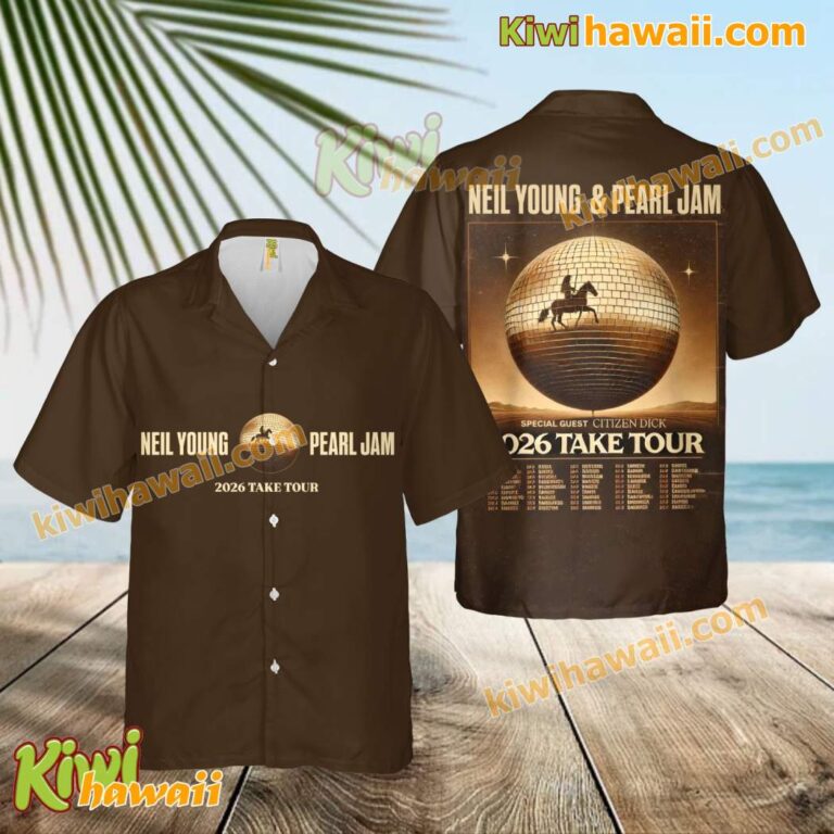 Pearl Jam And Neil Young 2026 Take Tour Hawaiian Shirt h7kA30O